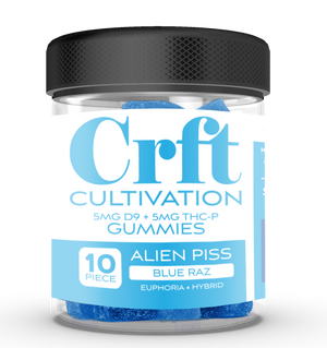 10 X 10MG D9 + THC-P GUMMIES - 6 COUNT - ALIEN PISS