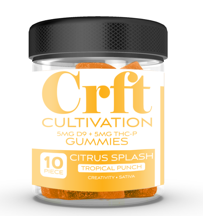 10 X 10MG D9 + THC-P GUMMIES - 6 COUNT - CITRUS SPLASH
