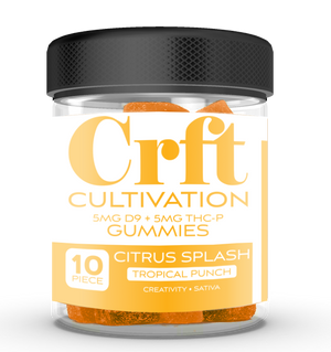 10 X 10MG D9 + THC-P GUMMIES - 6 COUNT - CITRUS SPLASH